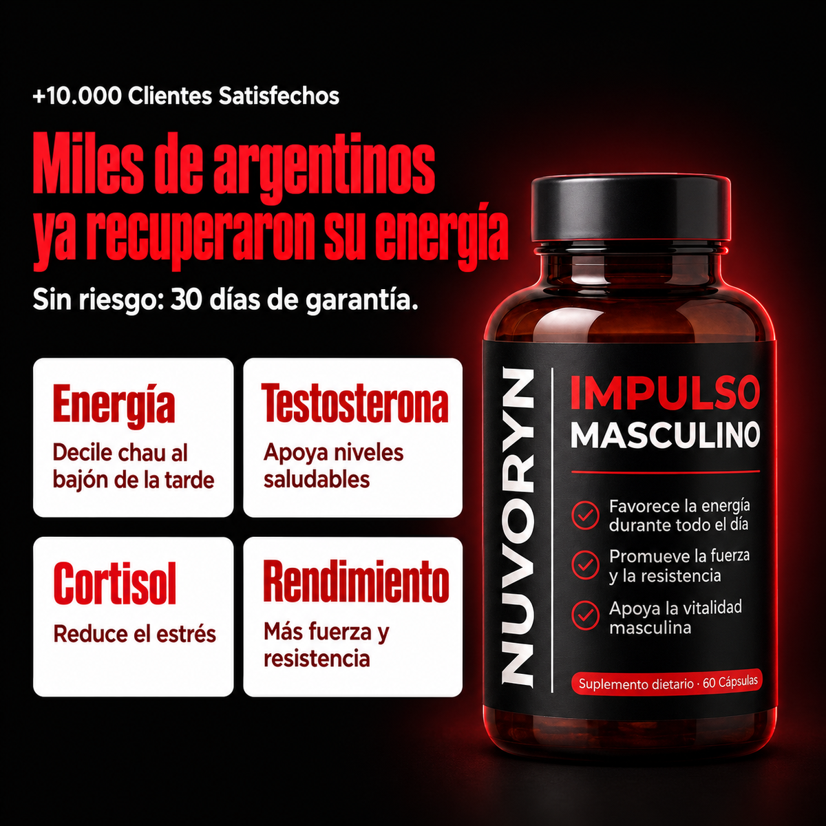 Nuvoryn® Impulso Masculino – Recuperá tu energía y tu vitalidad.