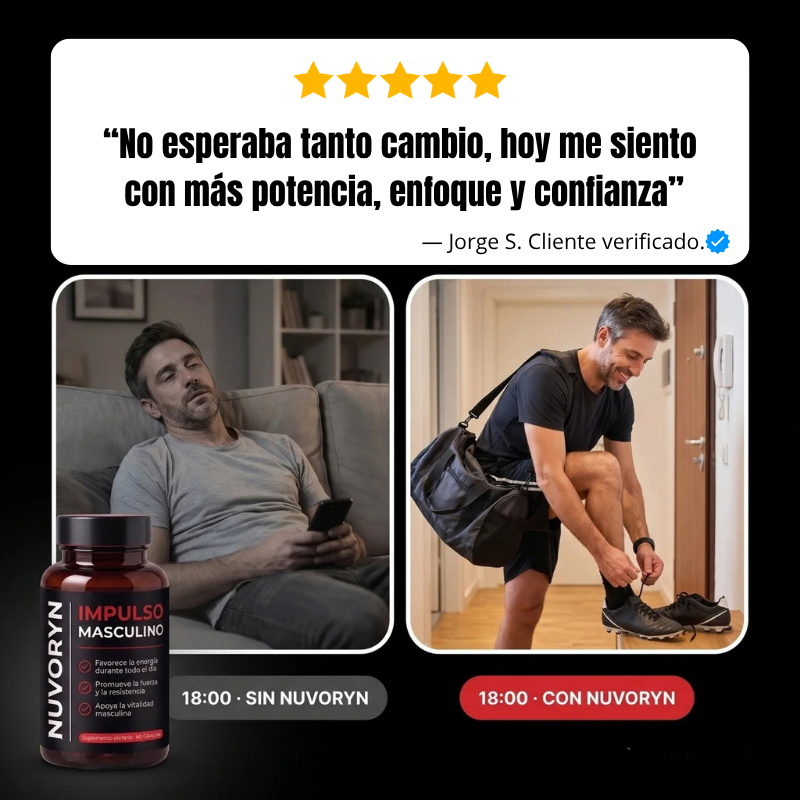 Nuvoryn® Impulso Masculino – Recuperá tu energía y tu vitalidad.
